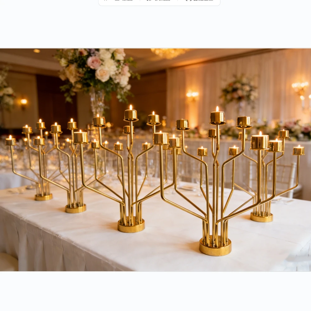 

10pcs Table Nordic Modern Wedding Candlesticks Metal Gold Candle Stand Glass Cylinder Candle Holder for Home Decor