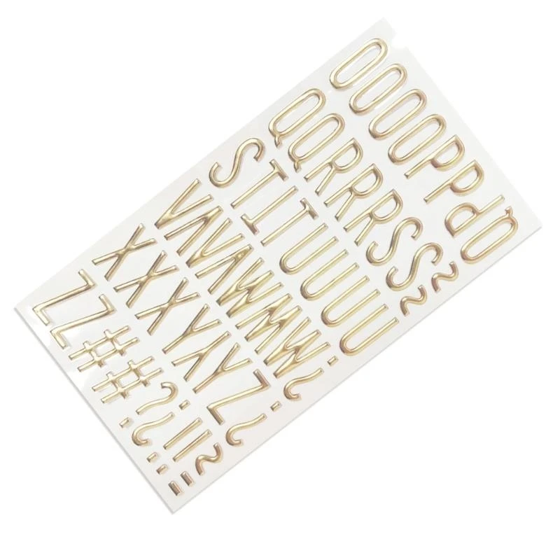 Металлический номерной номерной наклейку на стикер для скрапбукинга журнал.