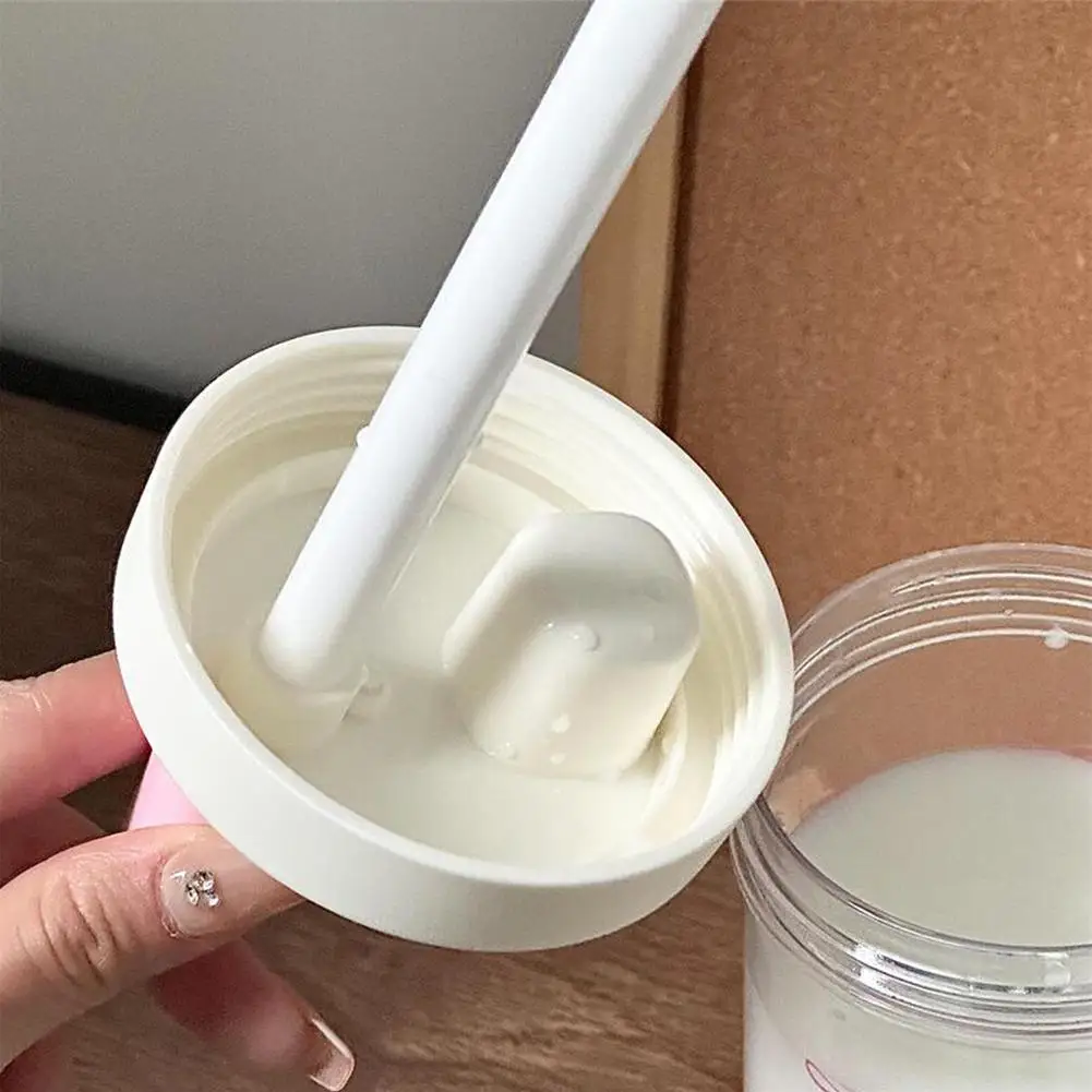 500/700ml 귀여운 리본 물컵, 빨대 포함, 커피 버블티 플라스틱 컵, 대용량 소녀용 물병 빨대컵