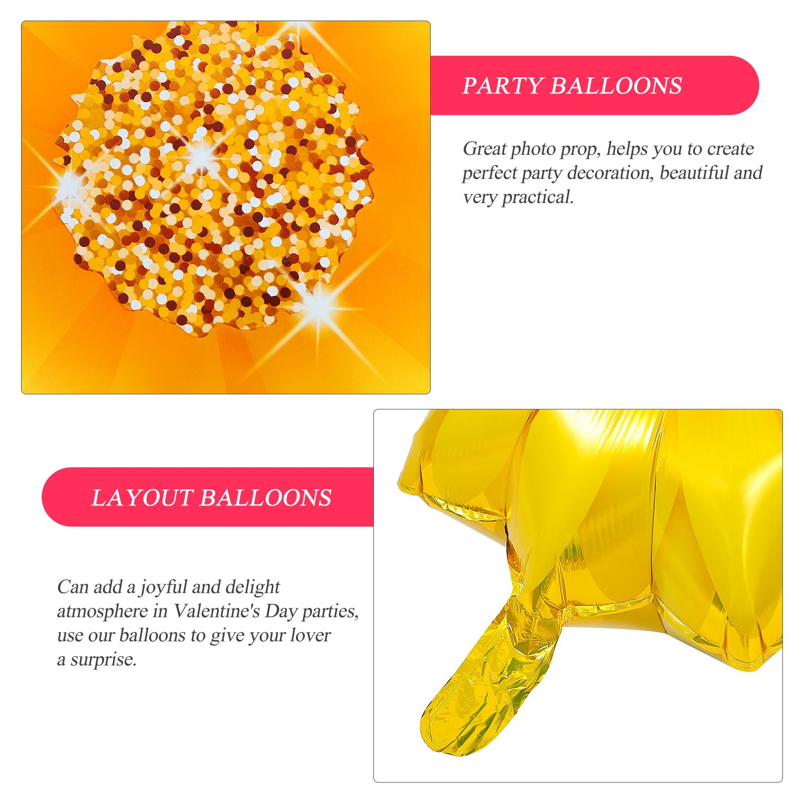 

10 pcs Sunflower 18 Inch Decorative Balloons Foil Aluminum Film Birthday Bright Colors Uniform Shape