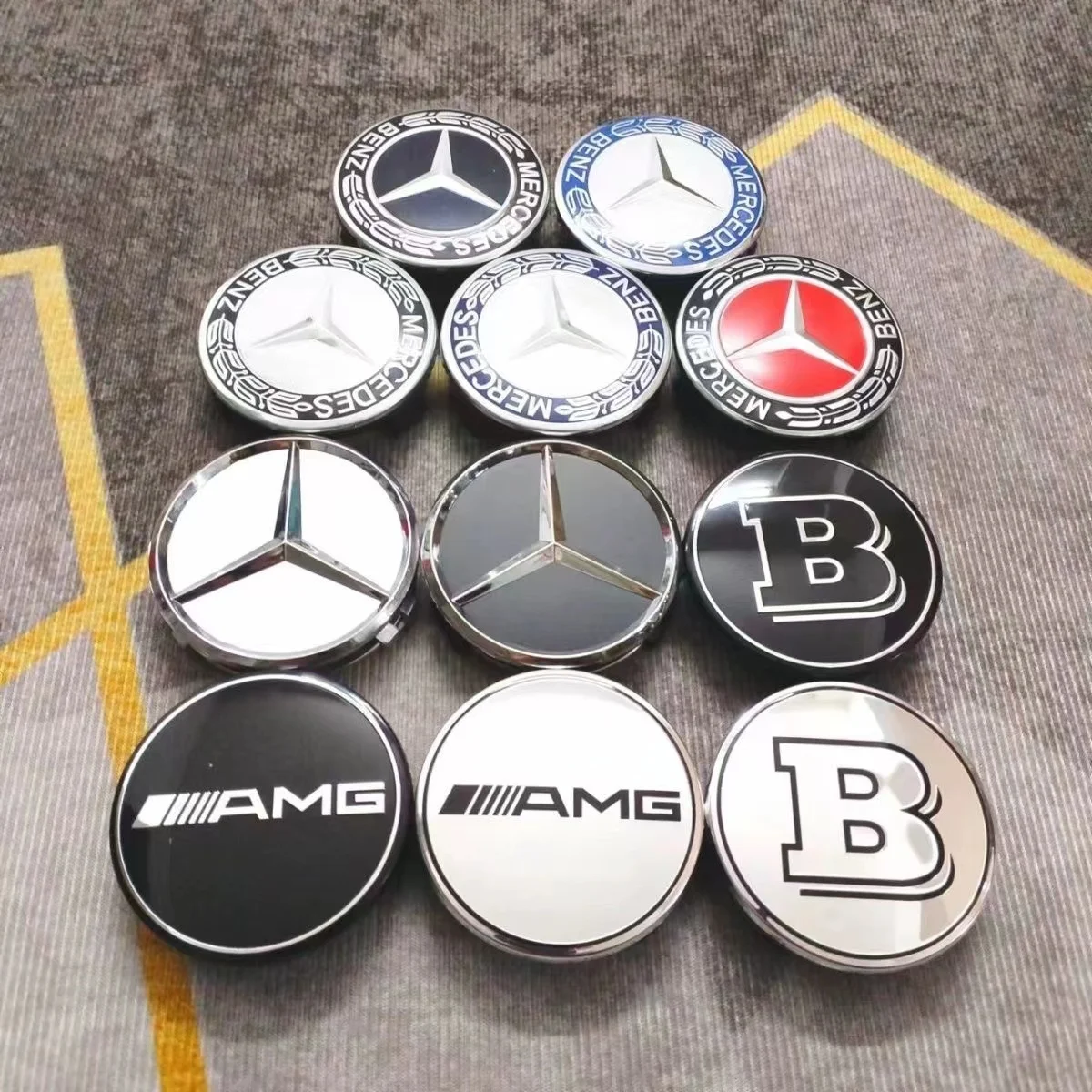 4PCS 75mm Car Wheel Center Cap Hub Covers Badge Accessories for Mercedes benz AMG C E S GLE CLC Class W204 W203 W205 W124 W221