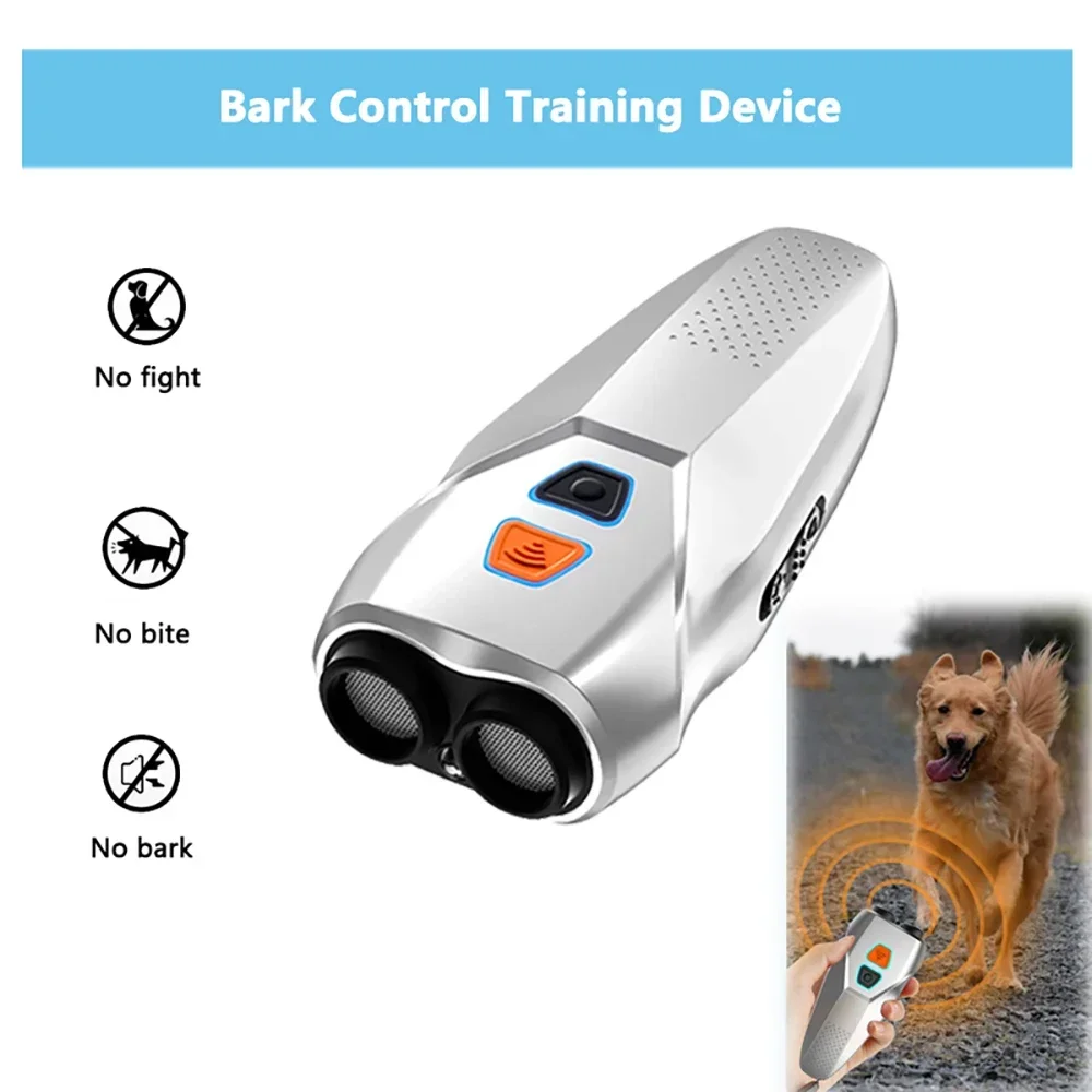 Portable Ultrasound Dog Deterrent LED Lighting Flash Animal Repellent Stop Barking Device Smart Training Pet Behaviors Device