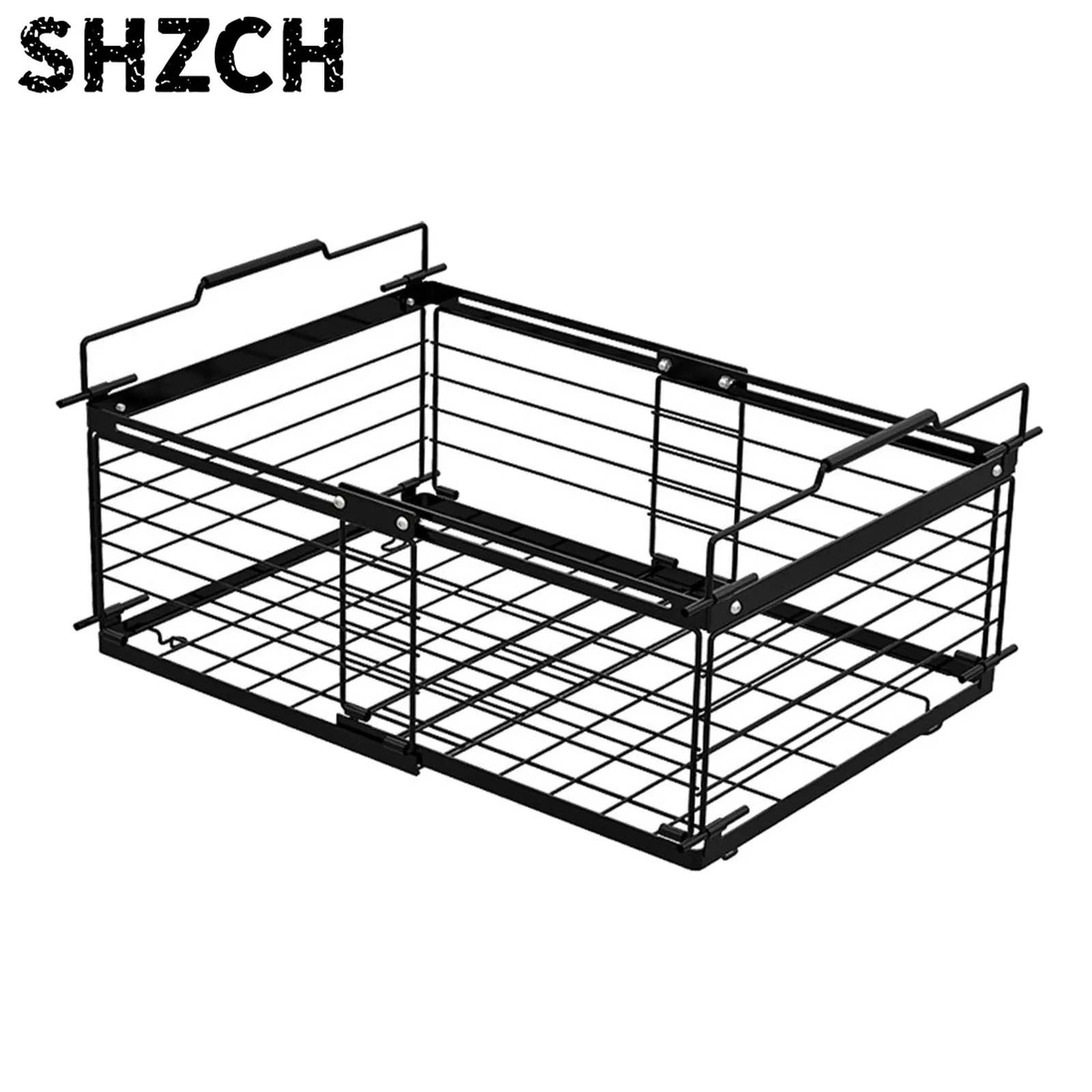 Stackable Carbon Steel Freezer Organizer, Rust-Proof Refrigerator Storage Rack, Heavy Duty Vertical Space Saver for Kitchen Case