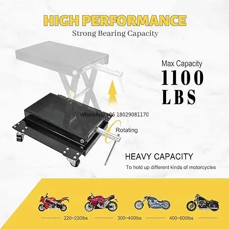 Premium Quality 500kg Wide-Base Certified Motorcycle Lift