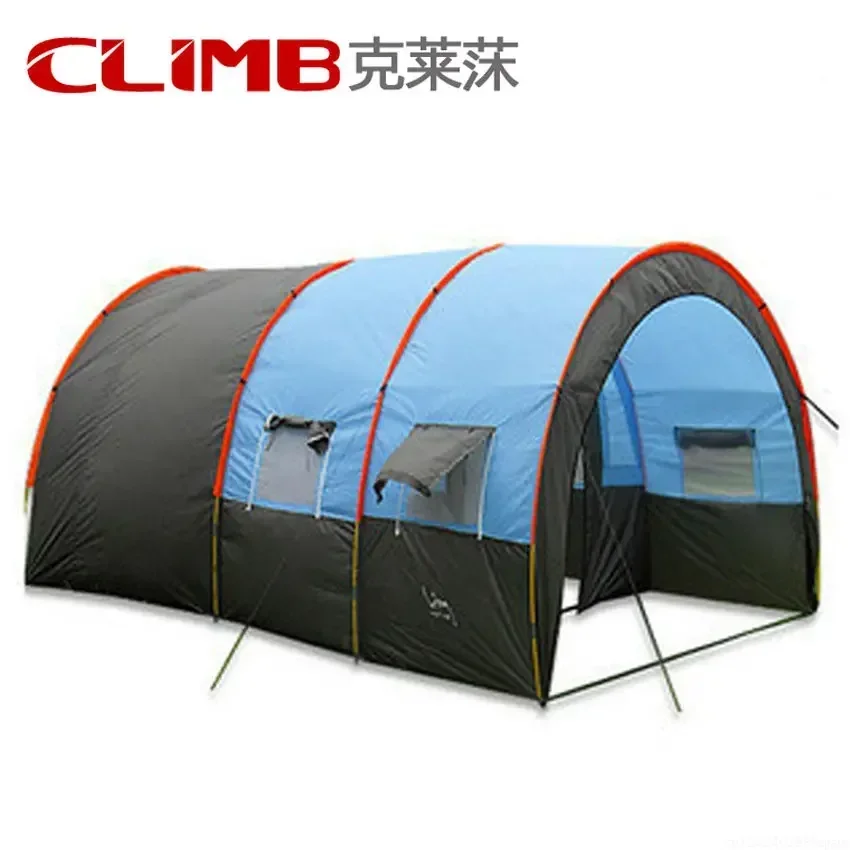 

Doule Layer Tunnel Tent 5-10 person Outdoor Camping Family Tent Tourist House