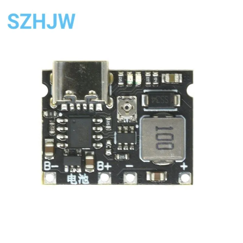1/10 pces 3.7v a 9v 2a DC-DC step up boost módulo 18650 bateria de lítio carregamento placa de descarga tipo-c conversor de reforço