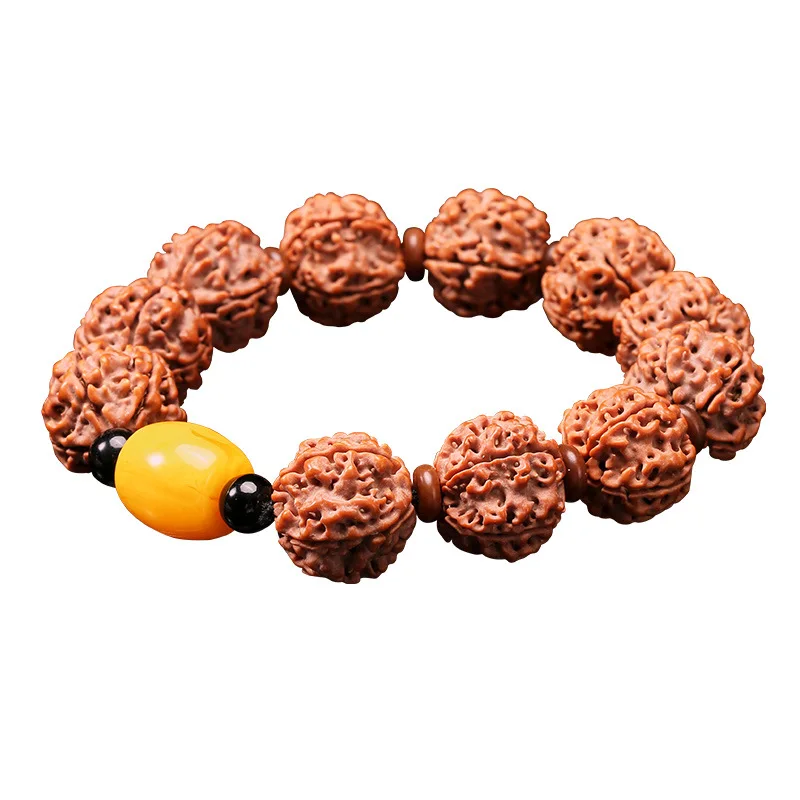 

Jewellery bracelet femme pulsera hombre Old Plant Nut Wooden Rosary kralen armband aesthetic accessories personalized charm