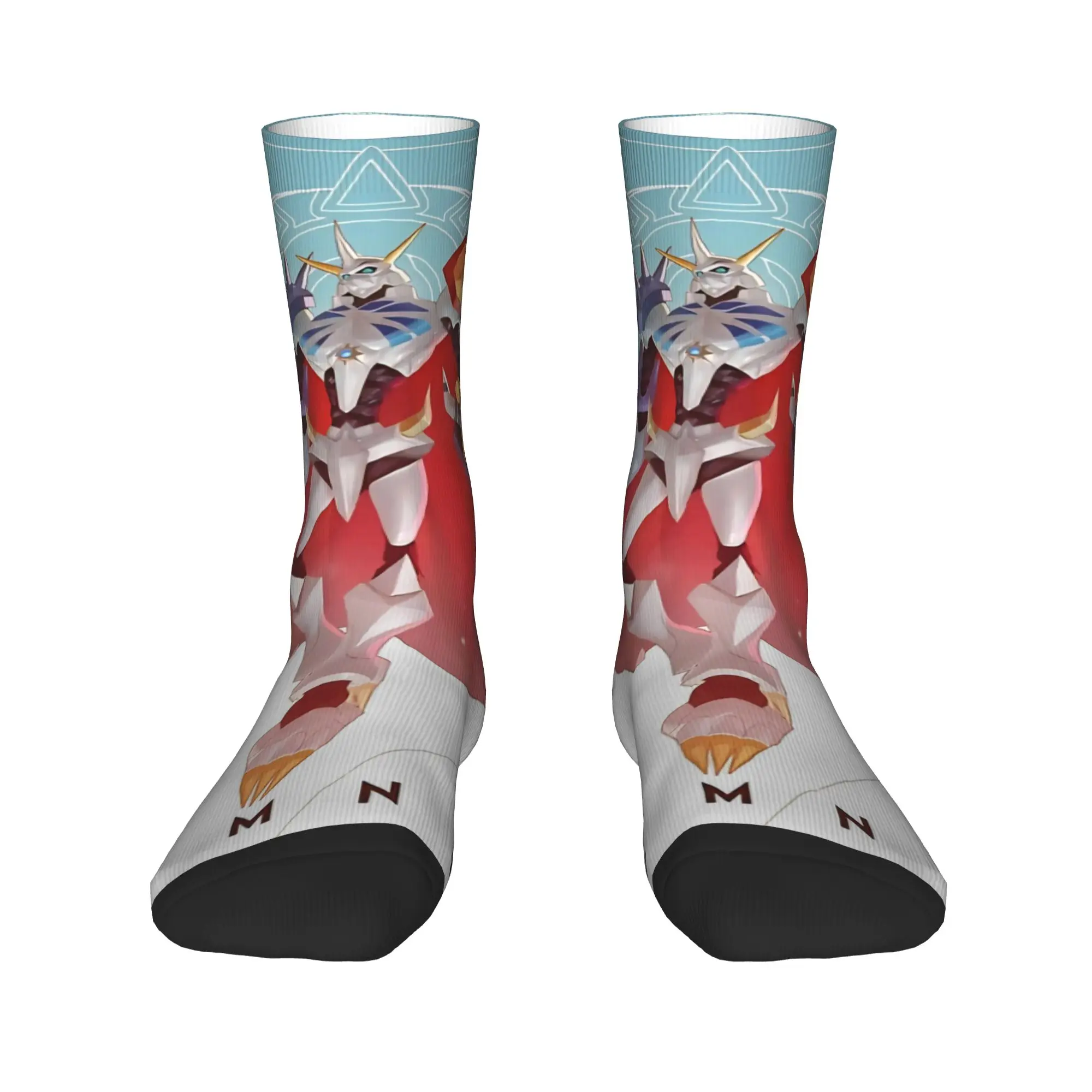 Funny Sock Bandai Digimon Fusion  Hip Hop Seamless Pattern Printed Men Crew Socks Casual Men's Socks