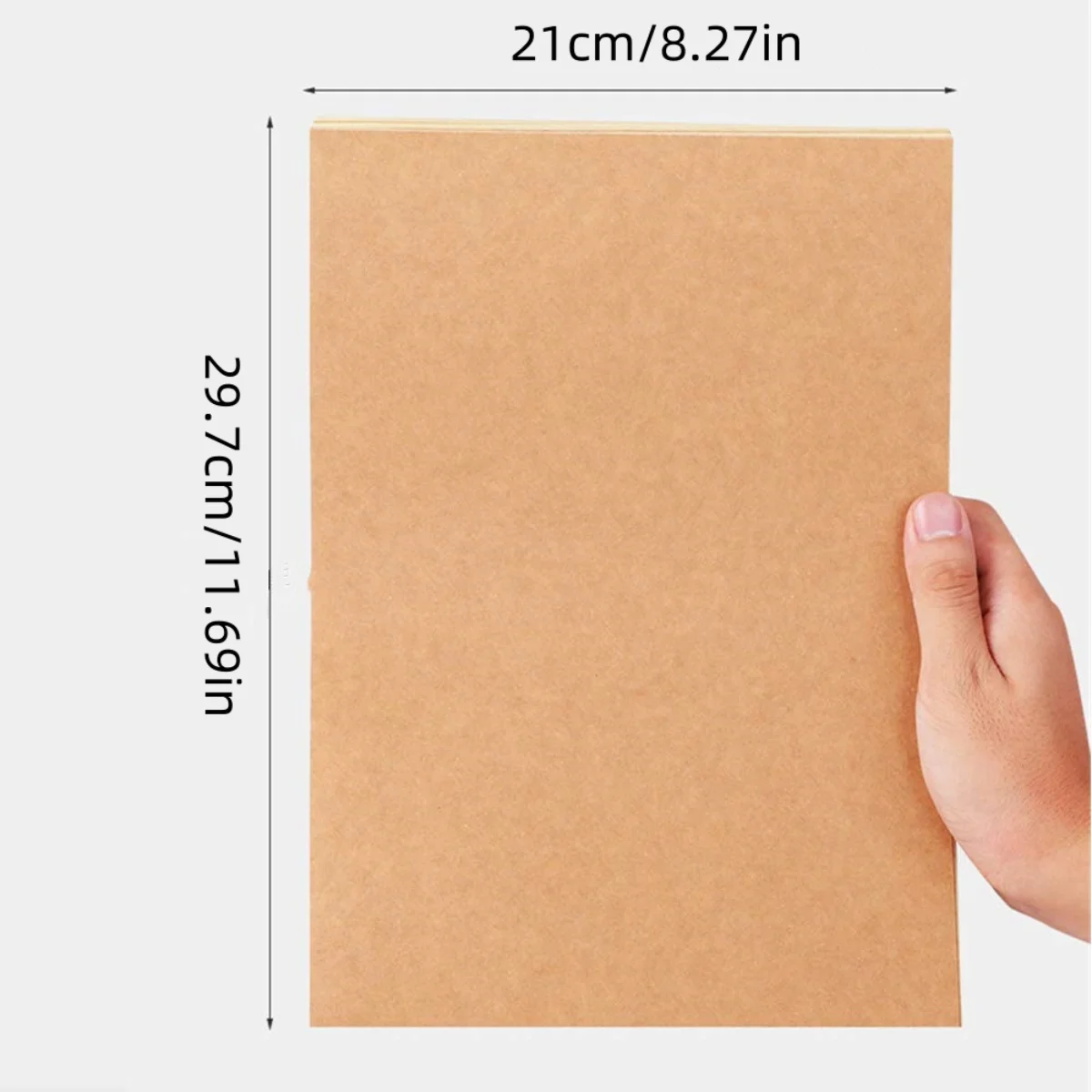 50pcs A4 self-adhesive Kraft paper sanding sticker writing paper, inkjet printer and laser printer A4 self-adhesive Kraft paper