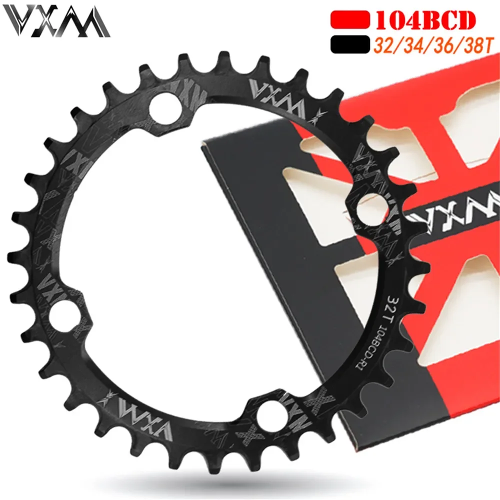 

VXM 104BCD Mountain Bike 32T/34T/36T/38T Star Narrow Wide Chainring MTB Crankset Chainwheel Round Ring Crank Set Cycling Parts