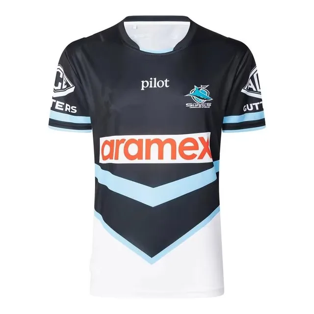 2025 CRONULLA SHARKS HOME RUGBY JERSEY 2025/2026 SHARKS MEN'S LONG SLEEVE TRAINING SHIRT SINGLET SHORTS Size:S-5XL