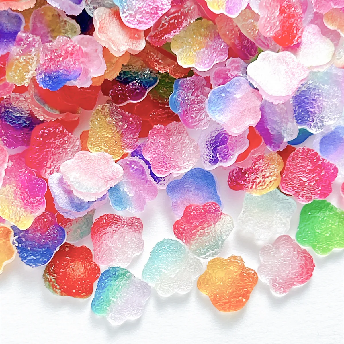 Color Cat Claws Gummy Nail Art Charm Gradient Candy Simulation Decor Oranment DIY Kawaii Nail Figures Press On Manicure Supplies