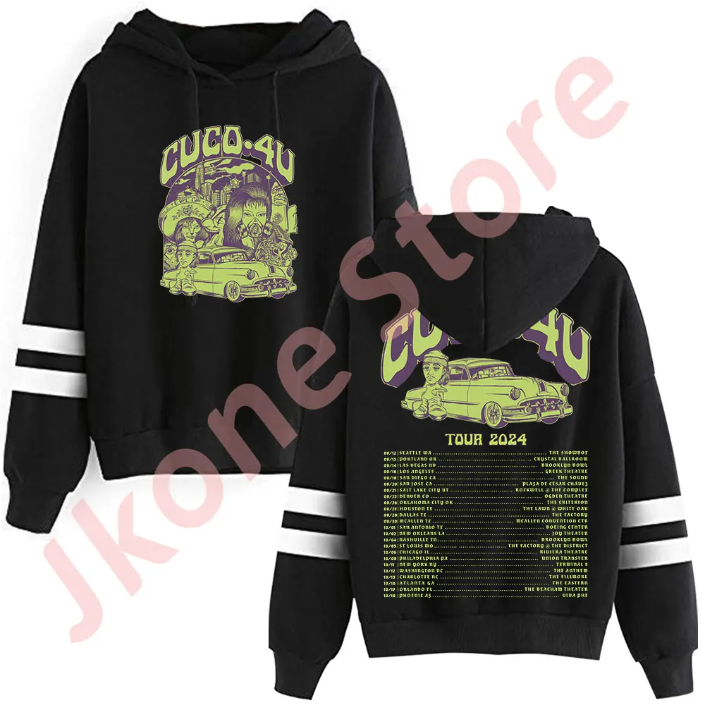 

Cuco 4U Tour Merch Pullover Hoodies Pocketless Parallel Bars Sleeve Streetwear Women Men Fashion Casual Sweatshirts