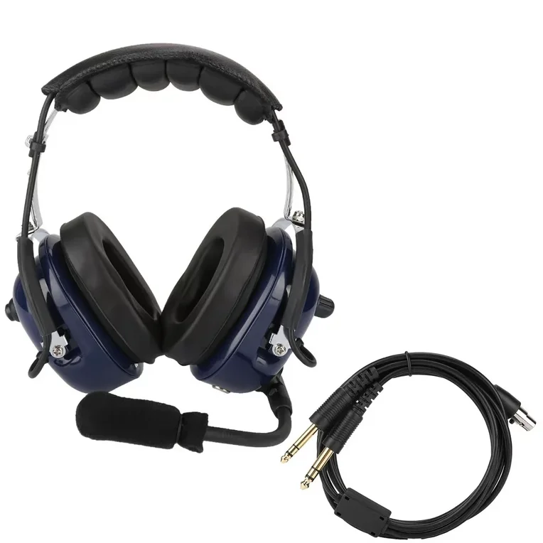 HXKK China Manufacturer 2 Way Radio Noise Reduction Headphone PRN Aviation Headphone Soft Ear Muff Pilot Headset