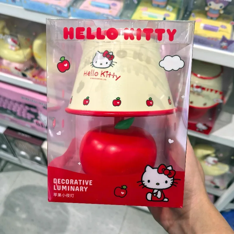 2026 Sanrio Hello Kitty Cute Apple Night Light LED Red White Series for Bedroom Nightstand Anime Style Kawaii Cartoon Holiday view 2