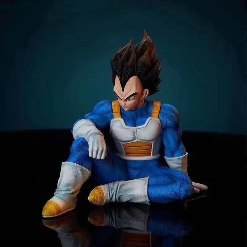 

GK Dragon Ball Majin Vegeta Action Figure Statue Ornaments Anime Super Saiyan Sitting Position Bejita Yonsei Figures Model Toys