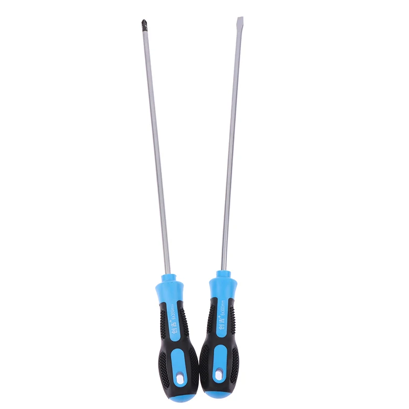 40cm Extended Screwdriver Long Slotted Cross Screwdriver Magnetic Screwdriver With Rubber Handle Repairing Hand Tool