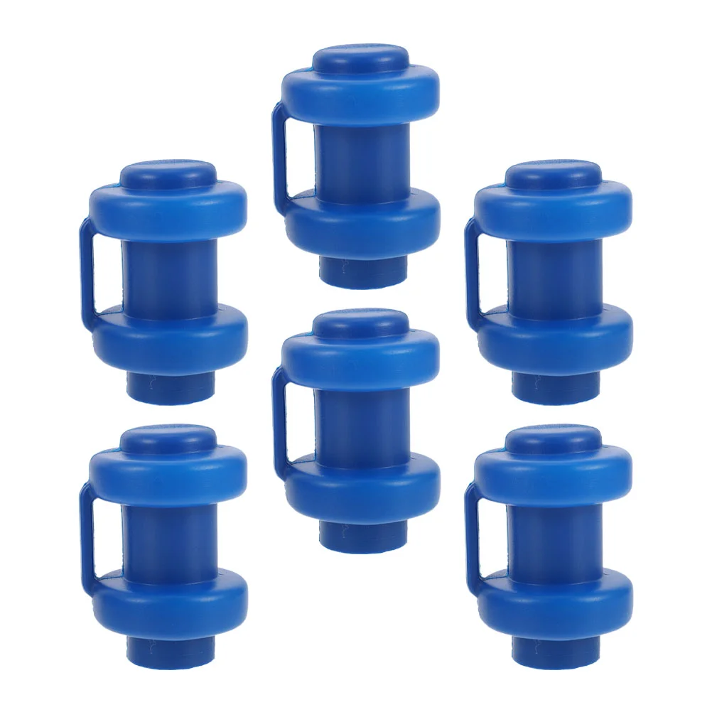 

6 Pcs Trampoline Tube Cap Blue Parts Pole Caps Plastic Wear-resistant Accessories Premium Supply Small Rod Cover