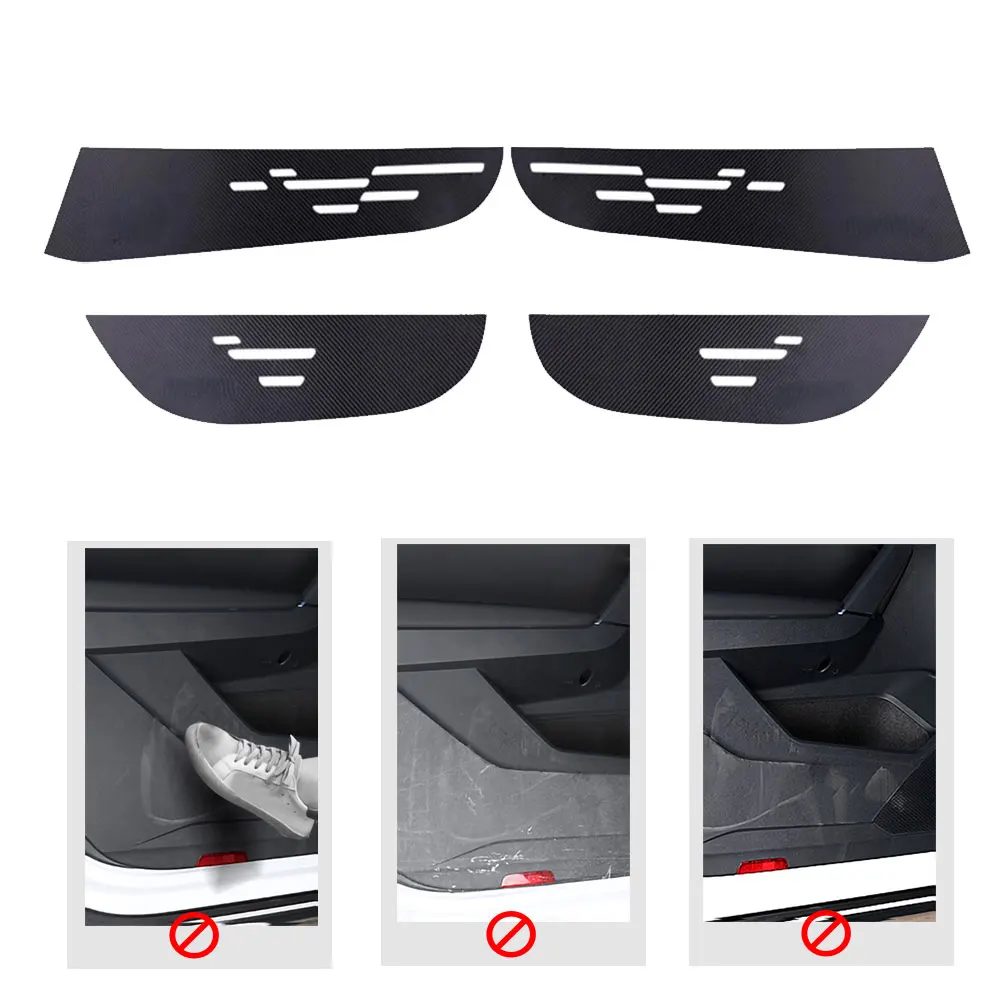 1Set/4pcs Car door protection film Carbon fiber anti-kick pads Car styling Sticker Accessories For Toyota Rav4 2014 2015 2016