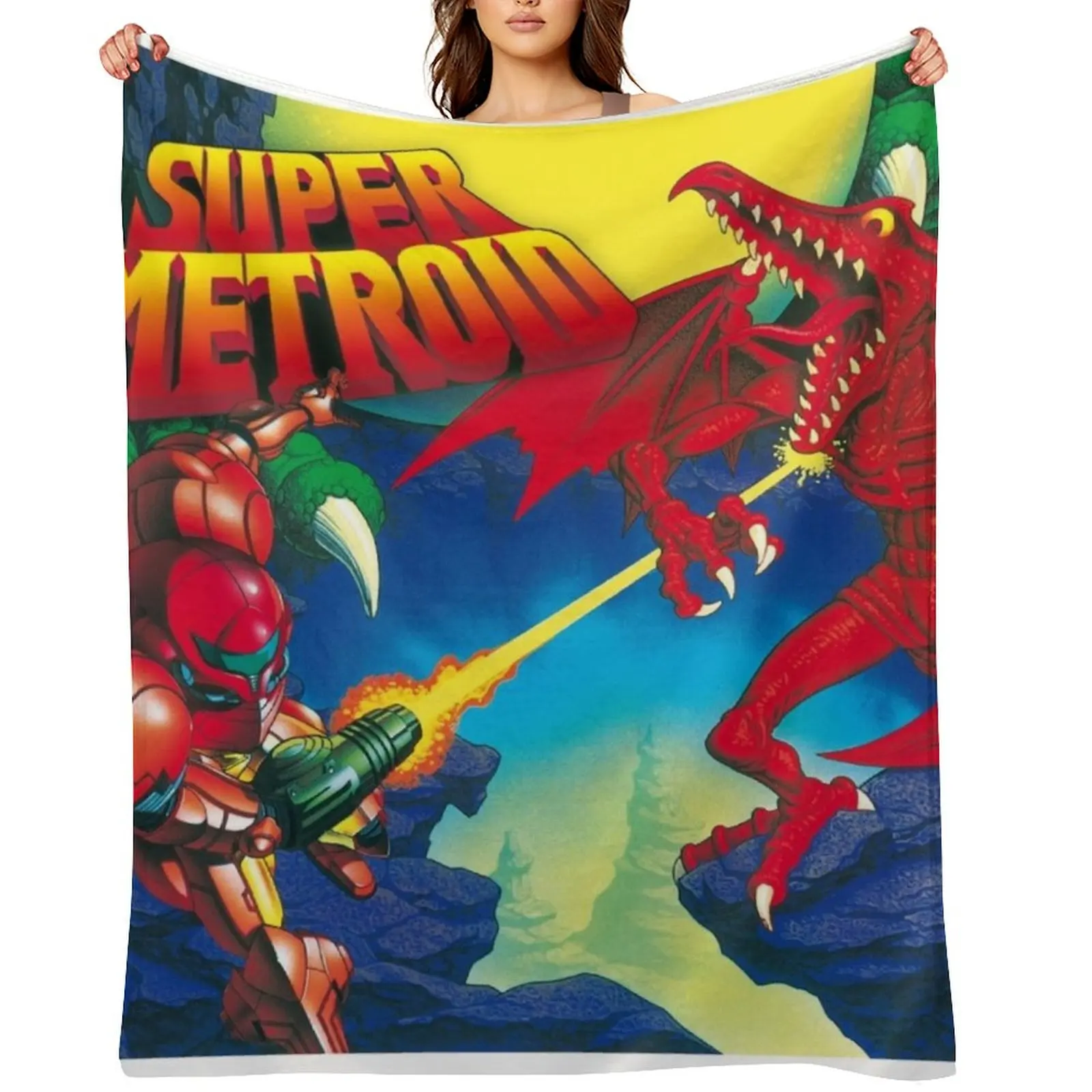

Retro Super Metroid Throw Blanket Luxury halloween Polar Luxury Brand Blankets