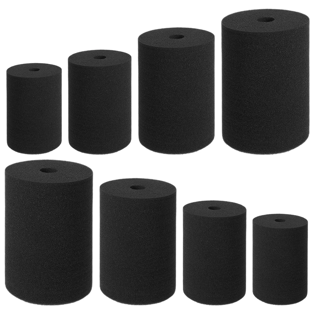 8 Pcs Sponges Cylindrical Cylinder Inserts Heart-shaped Cup Rotary Turner Supplies Black for