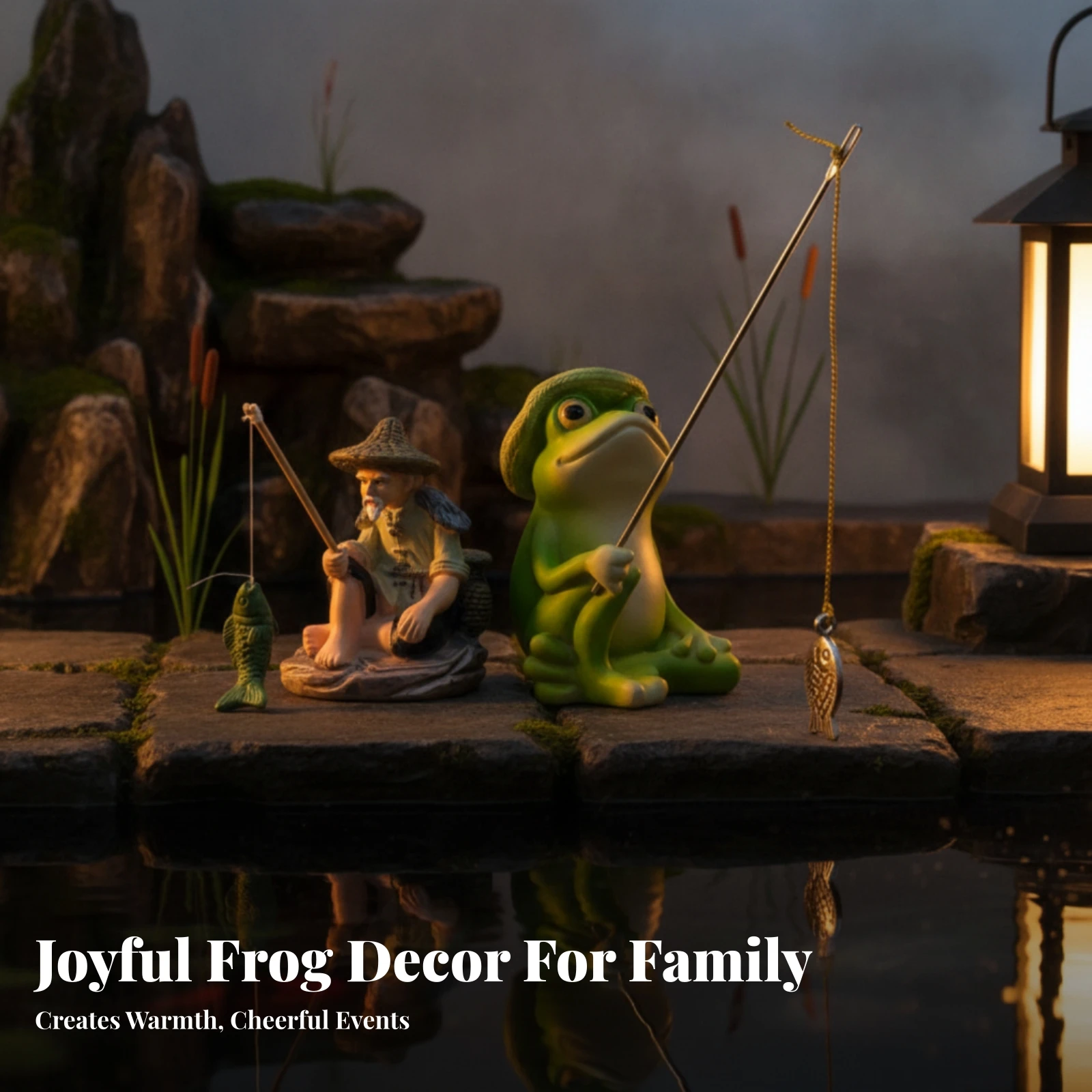 Fishing Frog Figurine Textured - Fishing Hat recension och pris