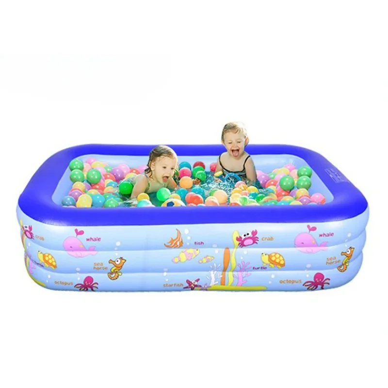 

Inflatable Swimming Pool Rectangular Swimming Pool PVC Bathtub Family Children's Summer Outdoor Toys