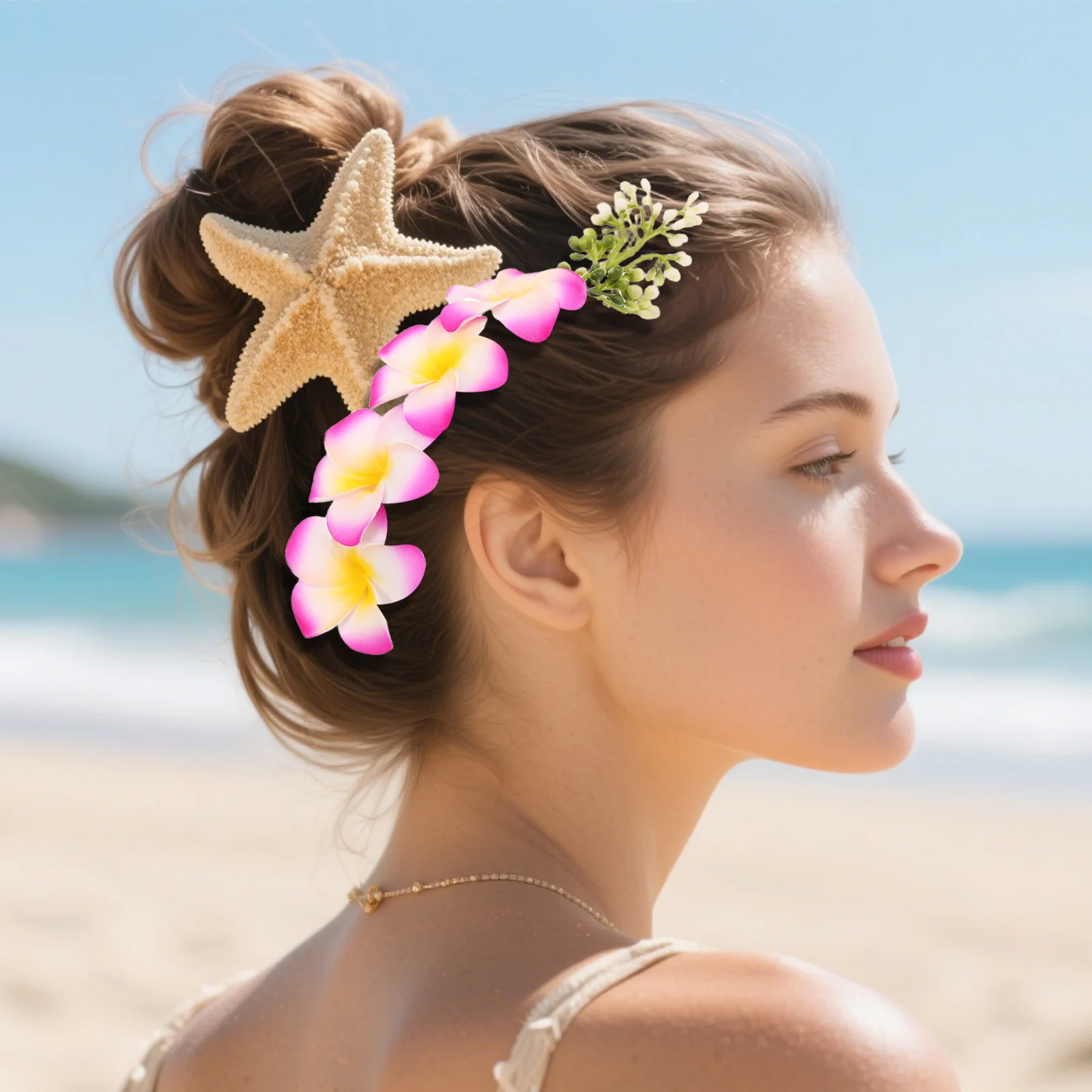 

2 шт., расческа для волос с тропическим цветком плюмерии, искусственная свадебная заколка для пляжной вечеринки, свадебные украшения для волос, аксессуар