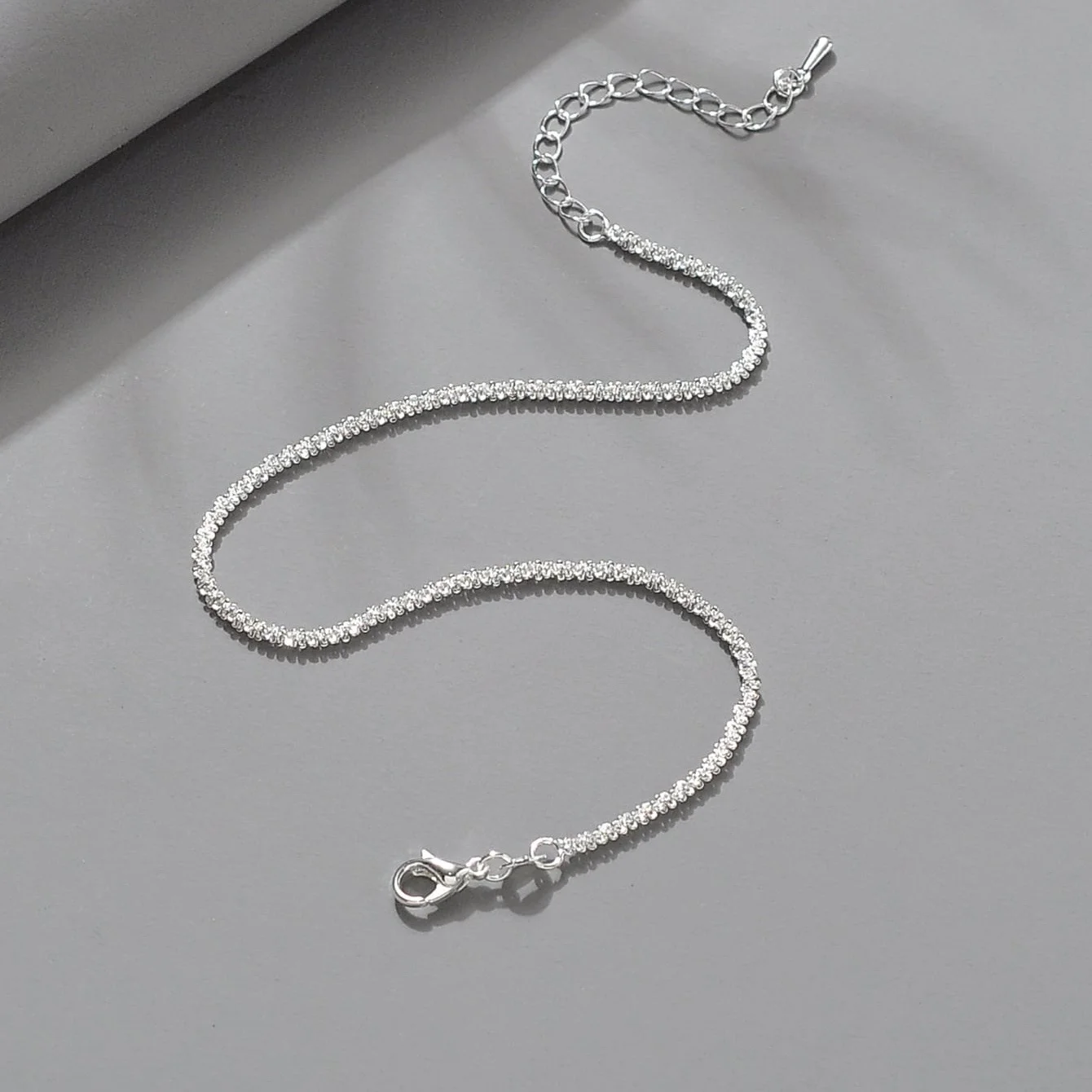 New 925 Slivery Plated CZ Anklet Bracelets for Women Girl Trendy Waterproof Zircon Charm Dainty Layer Chain Anklets Jewelry Gifts image 5