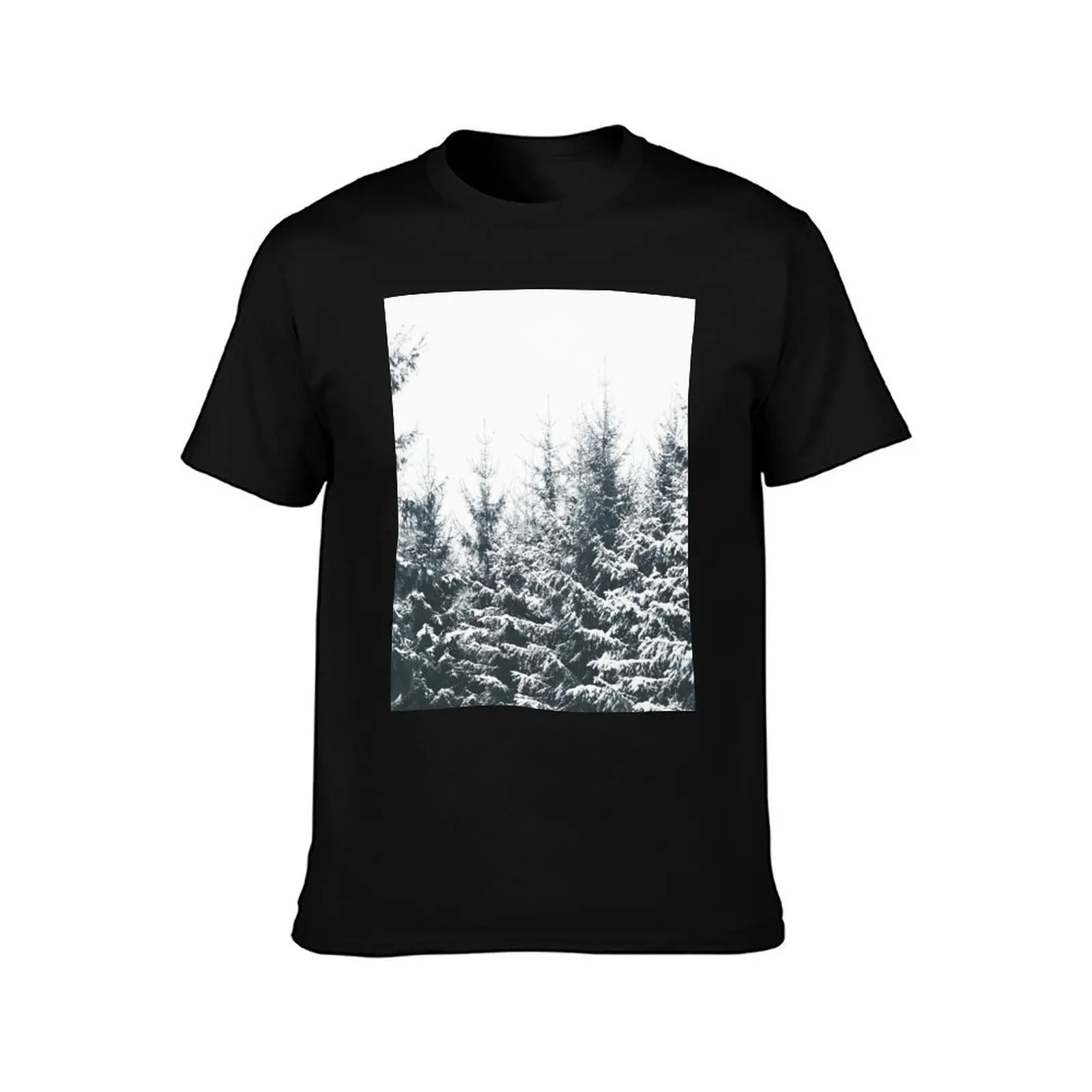 In Winter // Misty Moody Foggy Milky Woods Wonderland Forest With Cascadia Trees Covered In Snow T-Shirt