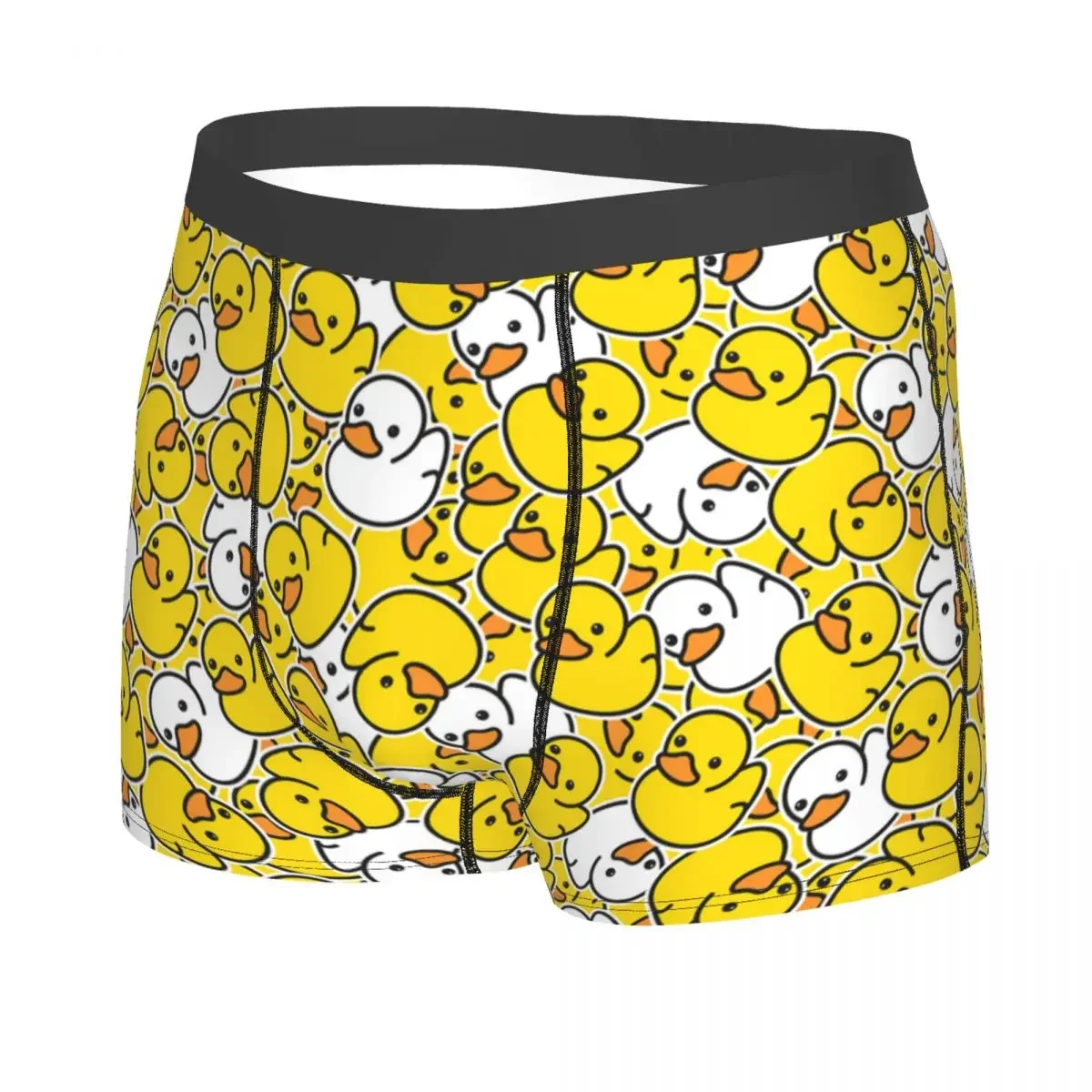 Custom Cartoon Classic Rubber Duck Underwear Men Stretch Boxer Briefs Shorts Panties Soft Underpants For Male