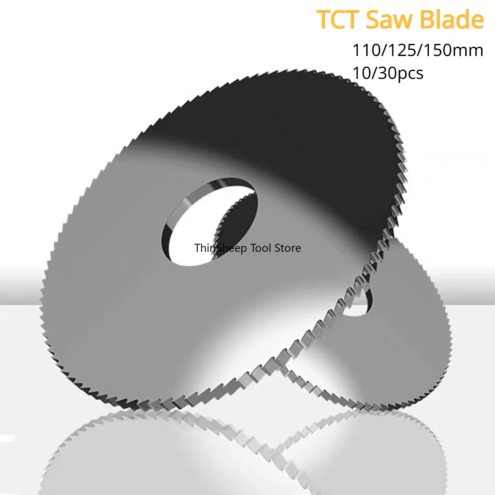 110/125/150mm 10pcs TCT Circular Saw Blade Milling Cutter Slotting Cutting Discs Tools Tungsten Carbide Slitting Metal Steel