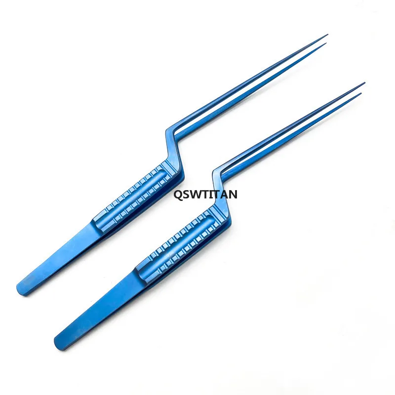 Neurosurgery Instruments Titanium Micro Forceps tumors Grasping tweezers Straight Teethed Serrated Forceps