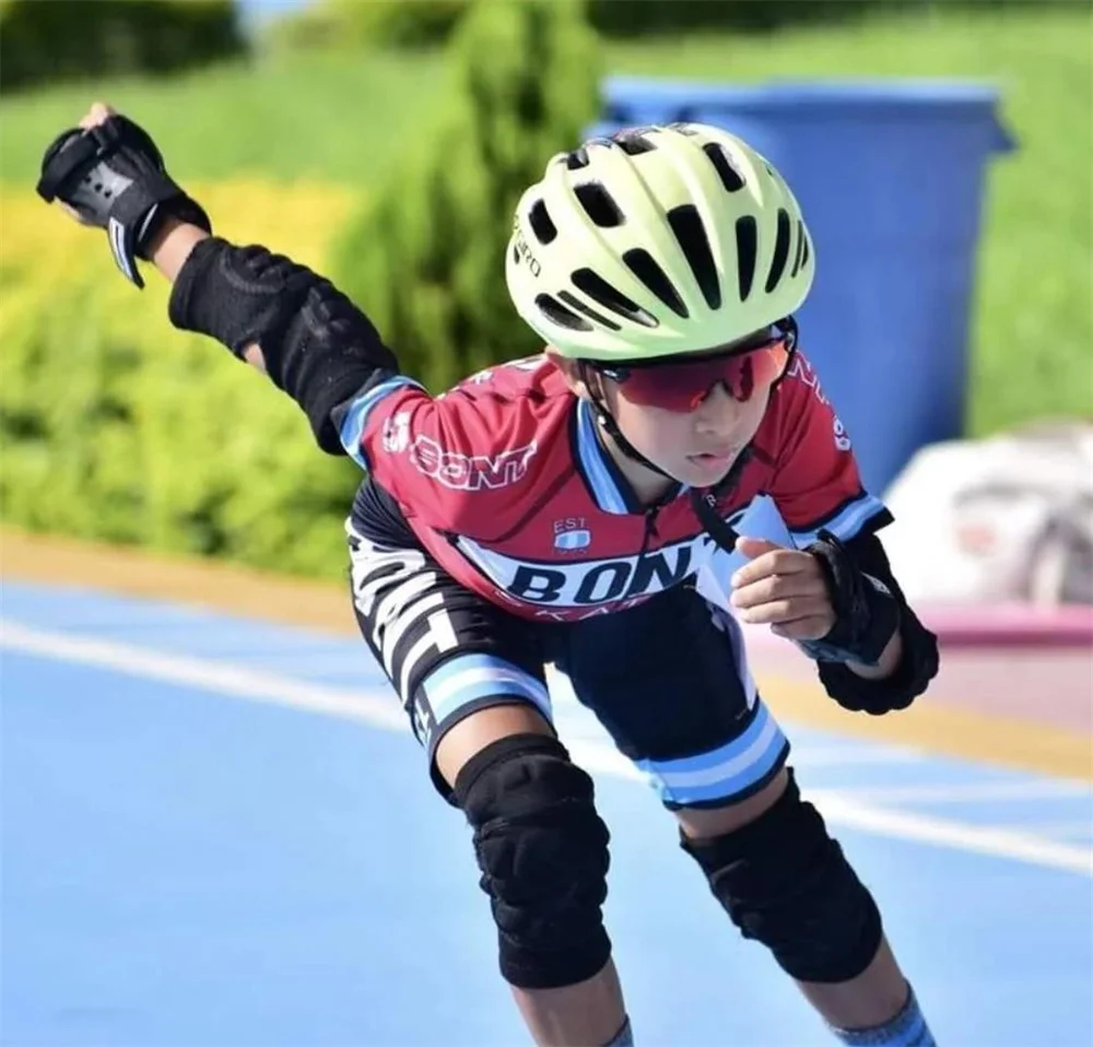 BONT Children practice inline speed skating racing suit skinsuit pro team fast skate triathlon clothing Ropa ciclismo Anti-wear