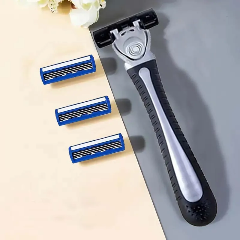 Мужская безопасная бритва с противоскользящей ручкой, высококачественные лезвия, безболезненное бритье, отличный подарок на фестиваль