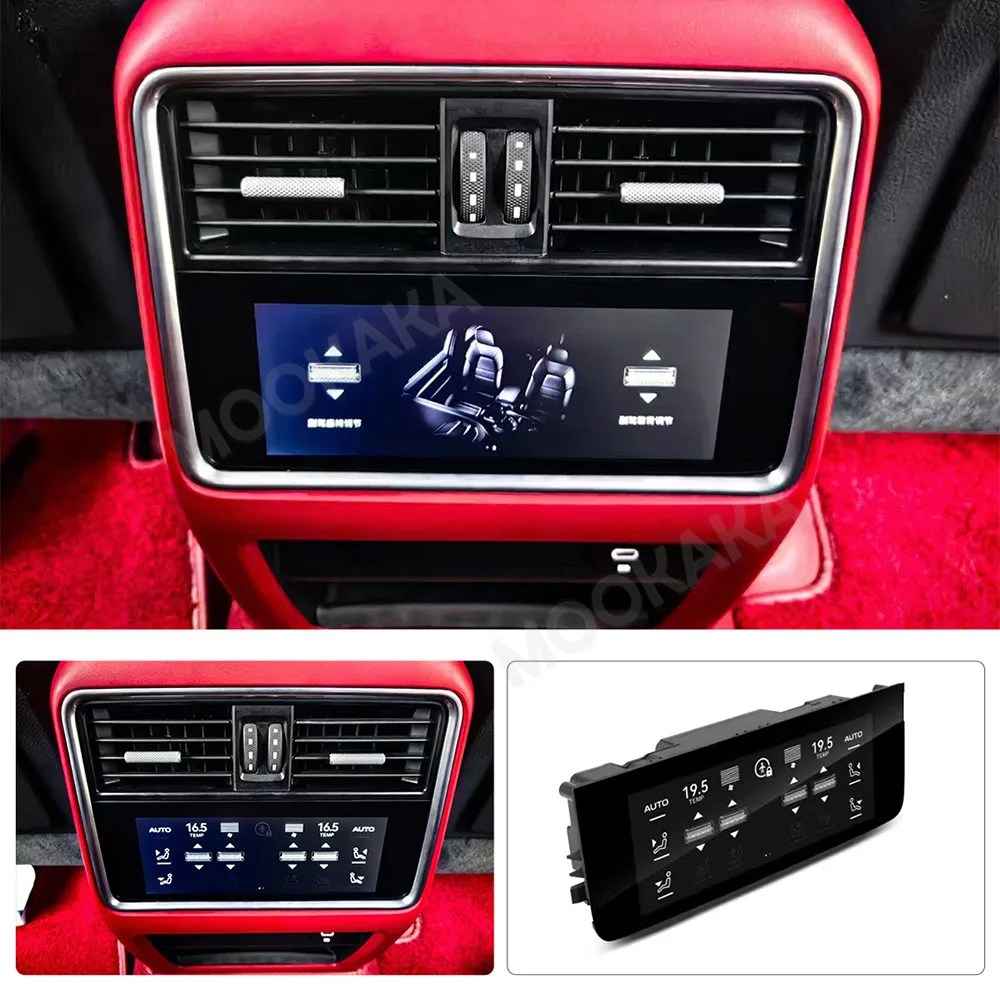 For Porsche Cayenne 2018-2023 Rear AC Display Screen Android LCD Rear Air Conditioning Board Touch AC Panel Car Knob Screen