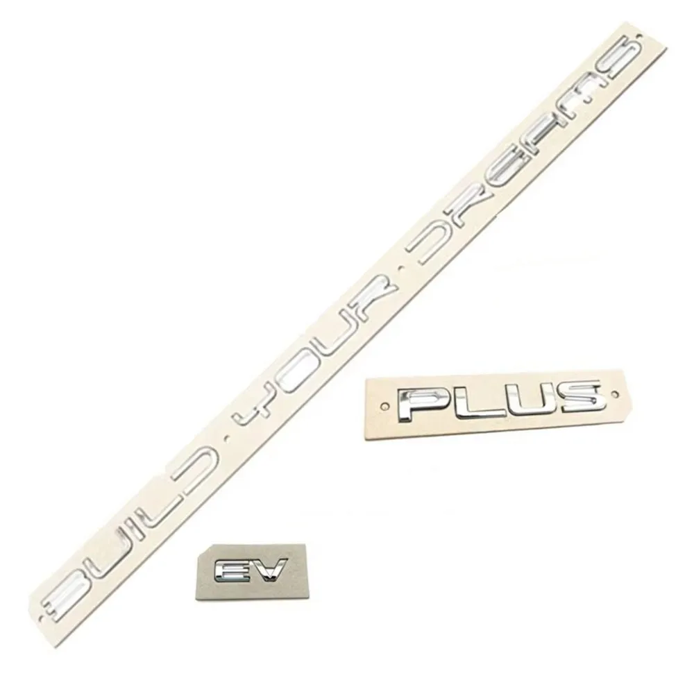 Silver Back Rear Trunk Letter Silver Logo For BYD Yuan Plus Atto 3