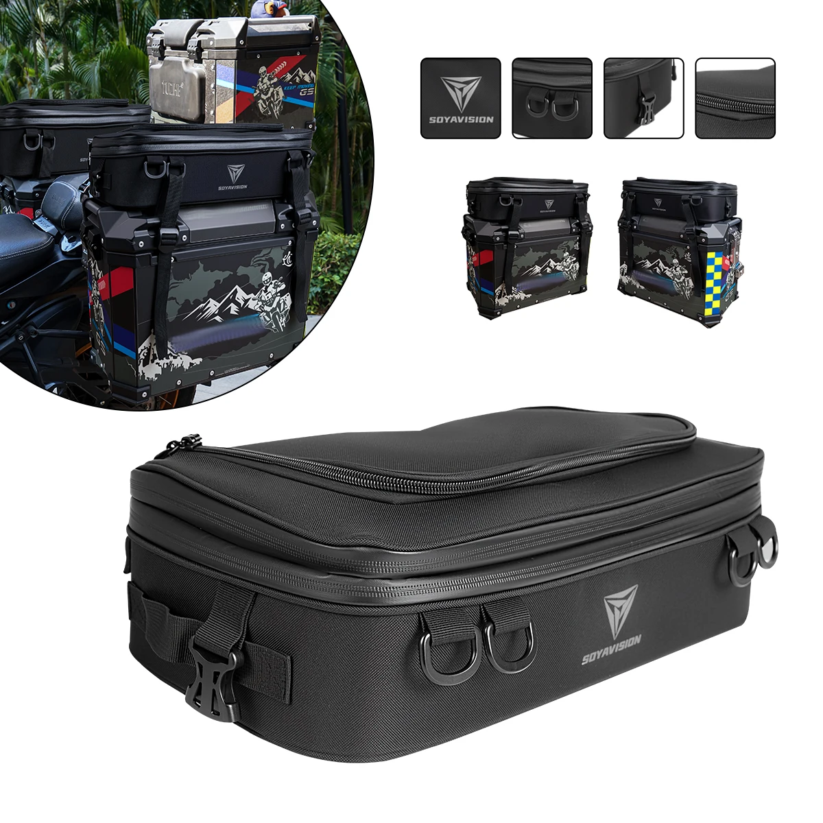 

Motorcycle Luggage Bags Additional Bags for BMW R 1200 1250 GS LC Adventure Top Box Panniers Bag Case Luggage Bags