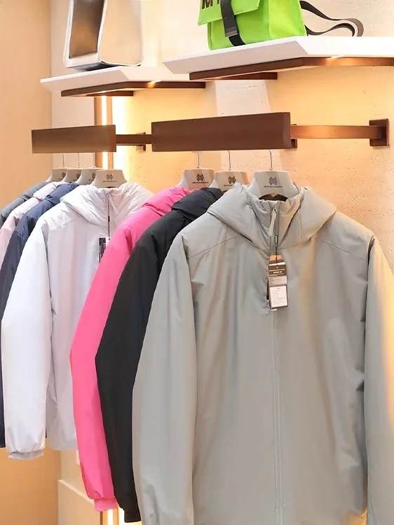 

Теплая повседневная хлопковая куртка-футболка унисекс с капюшоном, защищающая от ветра, прямого кроя, стандартной длины, зимняя новинка 2025 года