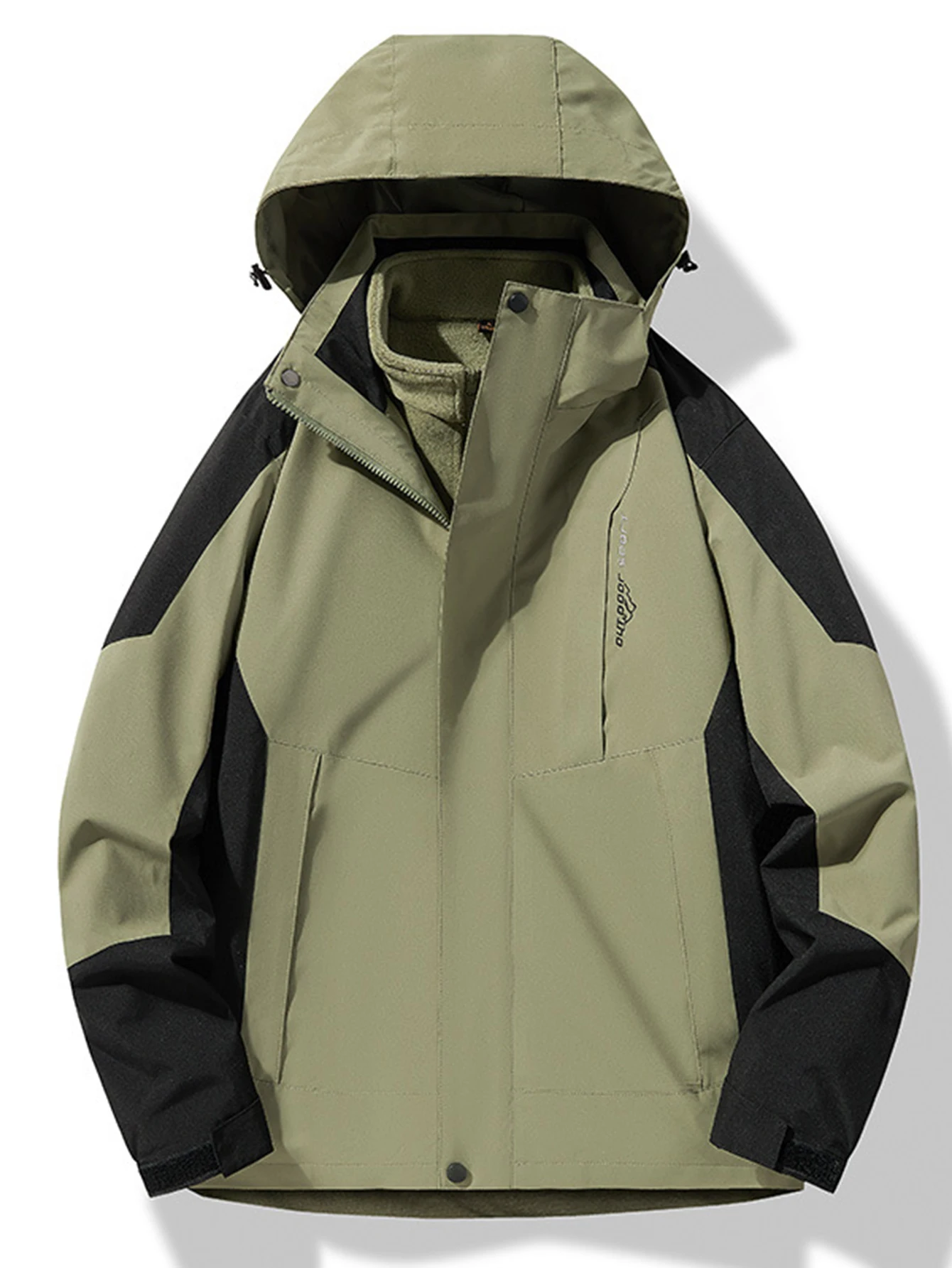 

Женская повседневная куртка с капюшоном и длинными рукавами, осенняя однотонная молния с отдельной молнией, уличная повседневная базовая модная верхняя одежда