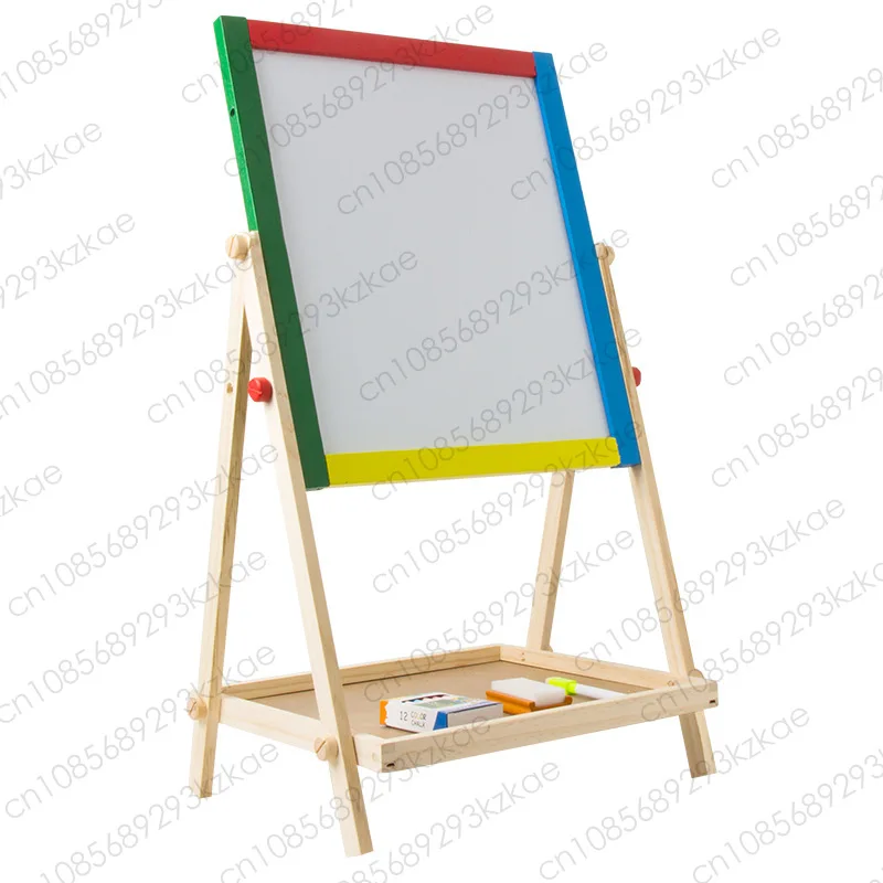 Wooden Drawing Blackboard Whiteboard Double Sided Adjustable Easel Painting Toy Early Education Learning Toys for Children Kids