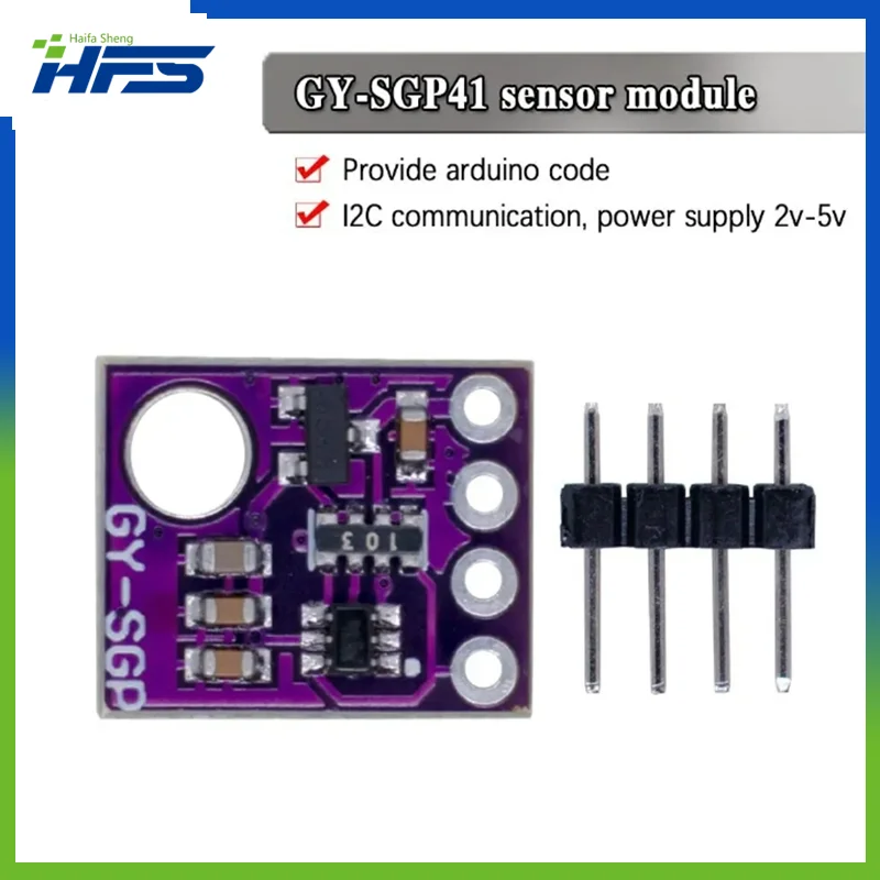 GY-SGP41 Gas Sensor Carbon Dioxide Formaldehyde Monitoring TVOC CO2 Gas Sensor Module Air quality Testing Instrument Accessories