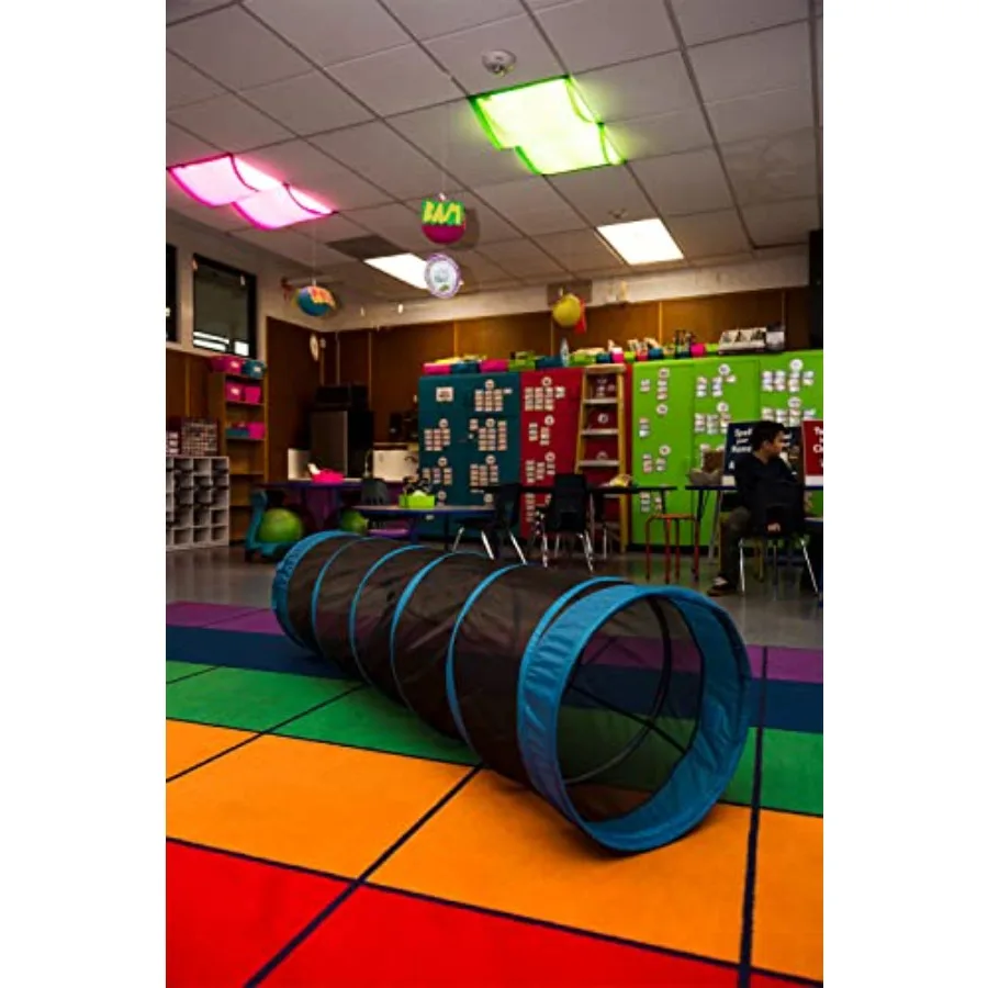 نفق لعب الزحف للأطفال The Fun Tube بطول 6 أقدام، بقطر 6 × 19 بوصة، أزرق/أسود