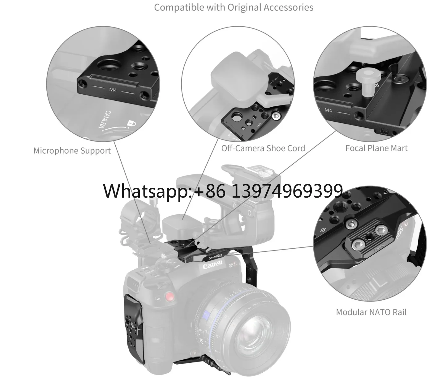 Smallrig 5136 Aluminum Alloy Cage Kit Photo Studio Accessory For Can On Eos C80