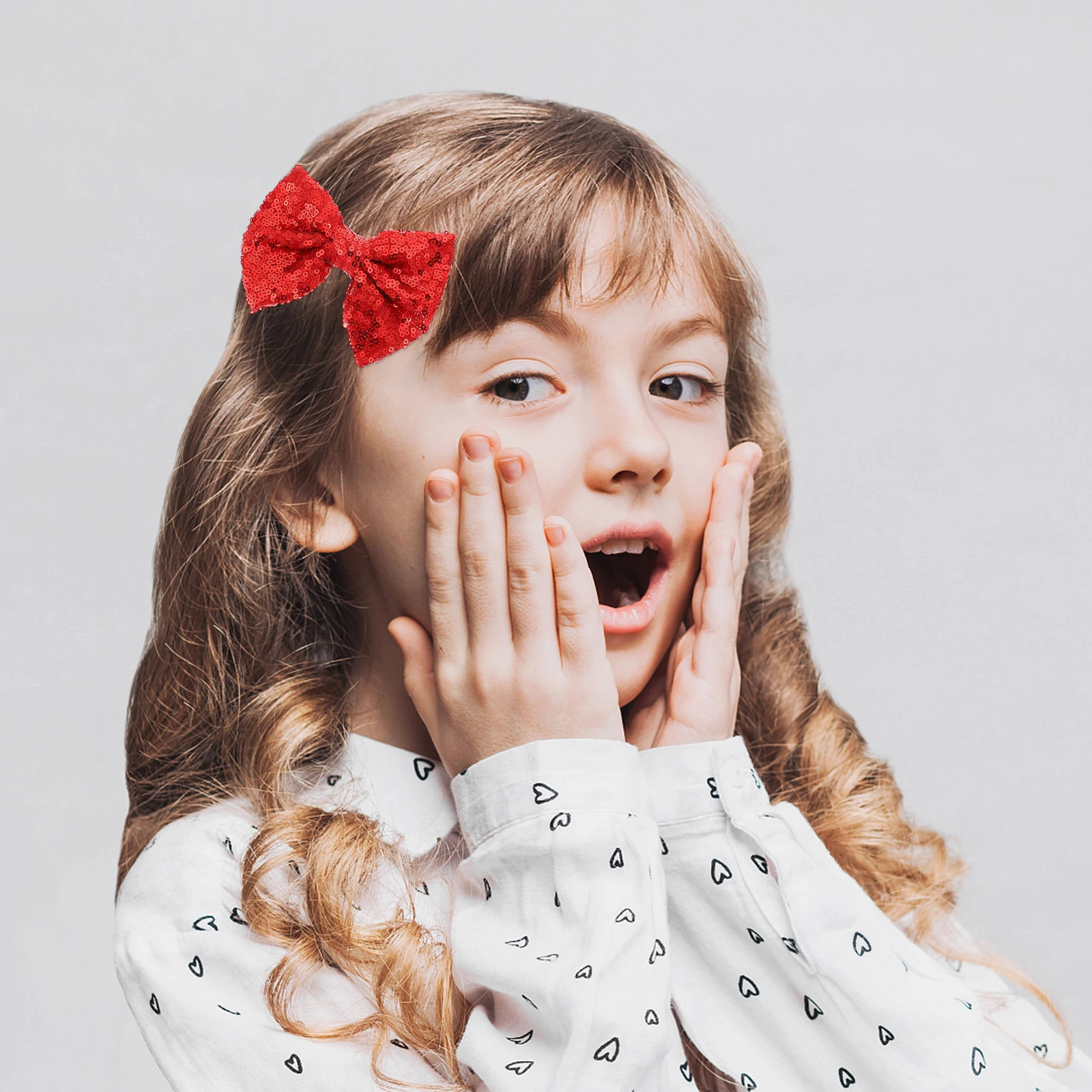 

5 шт., заколка с бантом и блестками, рождественская заколка для волос, банты для укладки, заколка для волос, рождественская заколка для волос, прекрасный дизайн, школьная награда