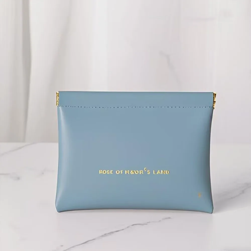 Fashion Simple Lipstick Makeup Bag Mini Portable Cosmetic Organizer Pouch Travel PU Key Small Bags Women Girls