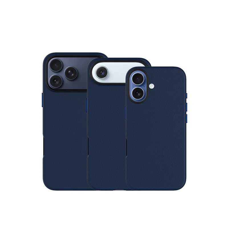 KZDOO Noble Collection Back Cover Plain Premium PU Leather Shockproof Luxury Phone Protector for iPhone17/17 air/17pro/17promax