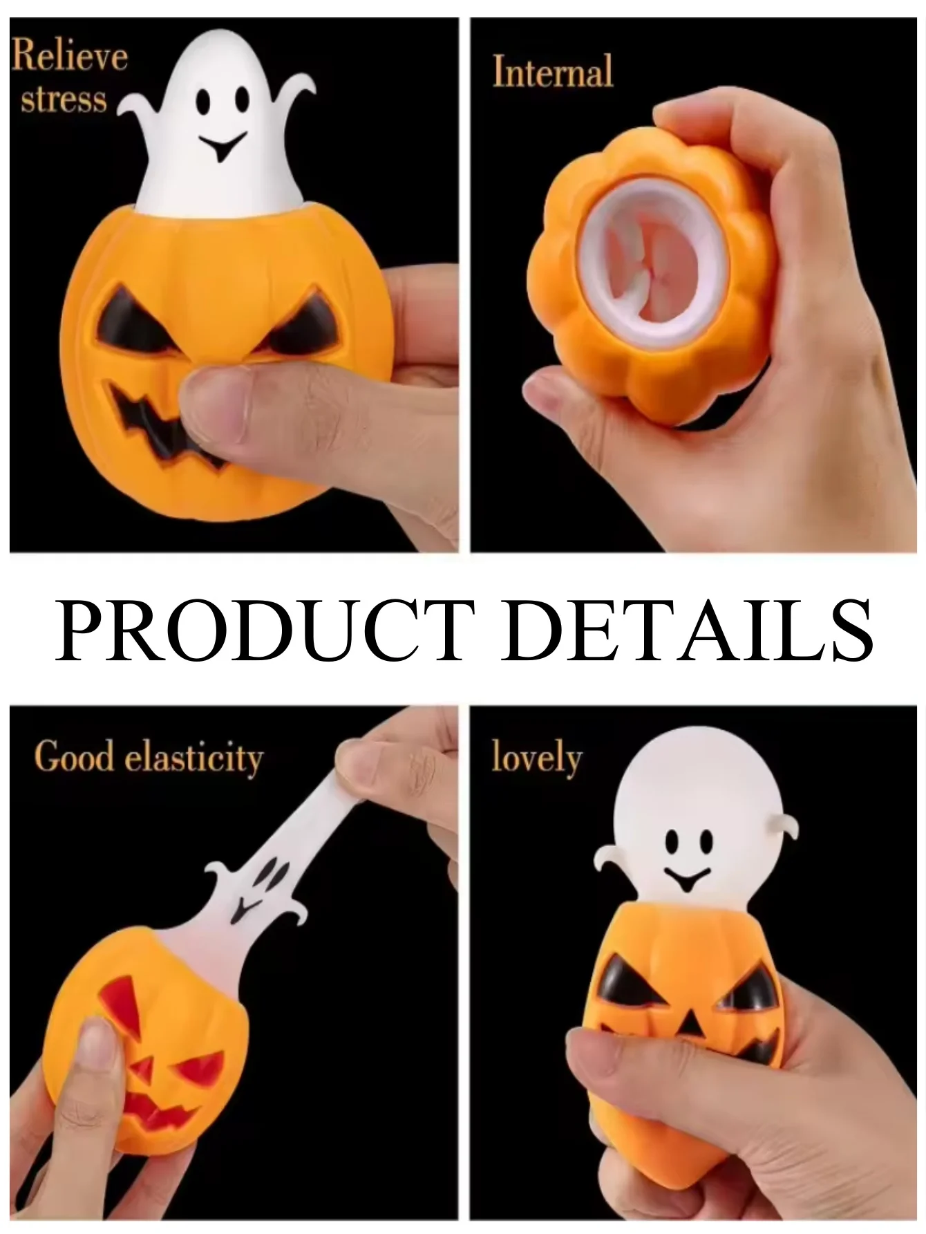 1/3/5PCS Halloween Kürbis Geist Squeeze Prise Spielzeug Gefälligkeiten Halloween Party Liefert Stress Relief Zappeln Spielzeug geburtstag Geschenke