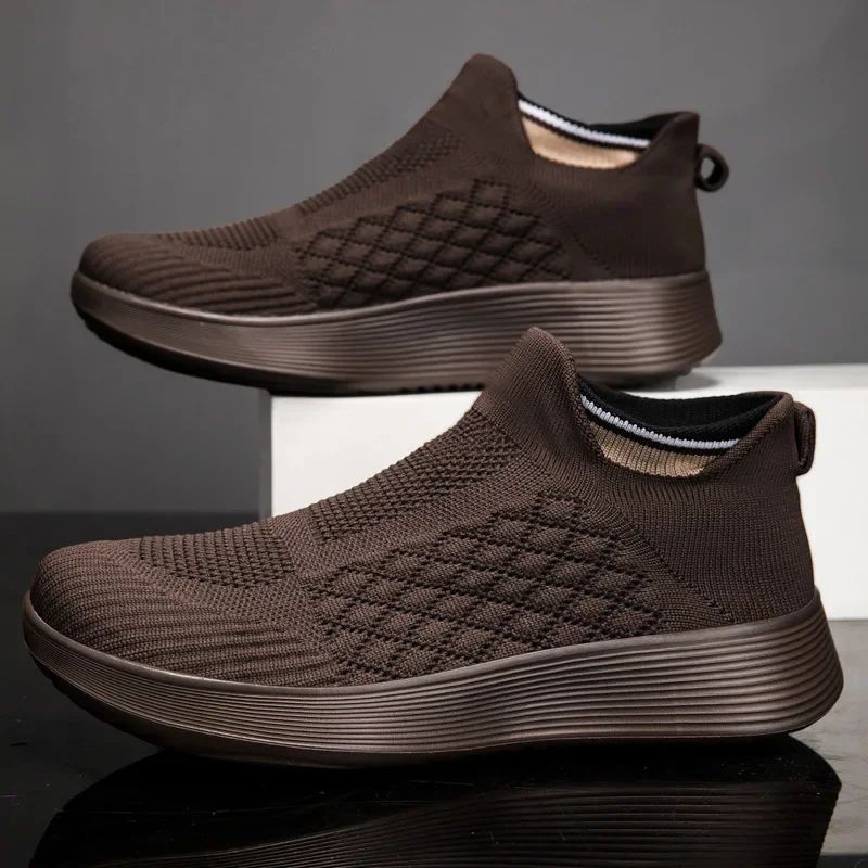 

Men Running Walking Sock Shoes Fashion Casual Sneakers Breathable Thick Sole Sport shoes Lightweight Men Sneakers Casual Shoes