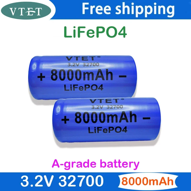 New Original Brand 32700 8000mAh 3.2V Lifepo4 Rechargeable Battery 8.0Ah 50A Professional Lithium Iron Phosphate Power Battery